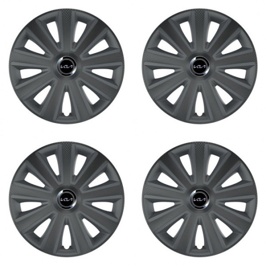 Puklice pre Kia (nové logo) 15 Aviator carbon grafite