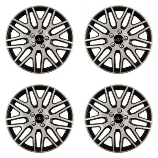 Puklice pre Kia (nové logo) 15 Dakar NC silver and black