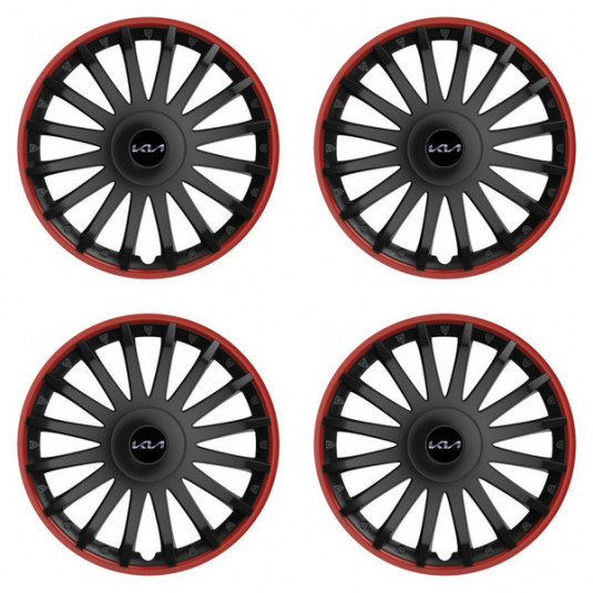 Puklice pre Kia (nové logo) 16 CRYSTAL RO black