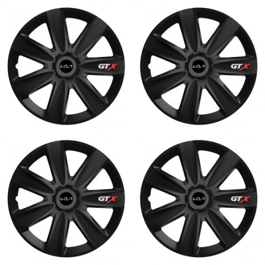 Puklice pre Kia (nové logo) 16 GTX CARBON black