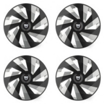 Puklice pre Dacia (staršie logo) 15 Vector RC black and silver