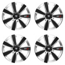 Puklice pre Dacia (staršie logo) 15 GTX CARBON silver/black