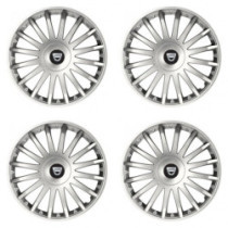 Puklice pre Dacia (staršie logo) 16 CRYSTAL silver