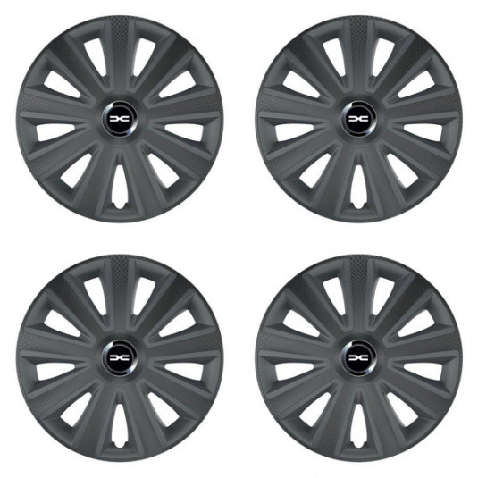 Puklice pre Dacia (nové logo) 14 Aviator carbon RC grafite