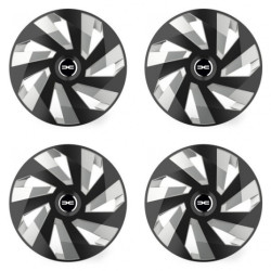 Puklice pre Dacia (nové logo) 15 Vector RC black and silver