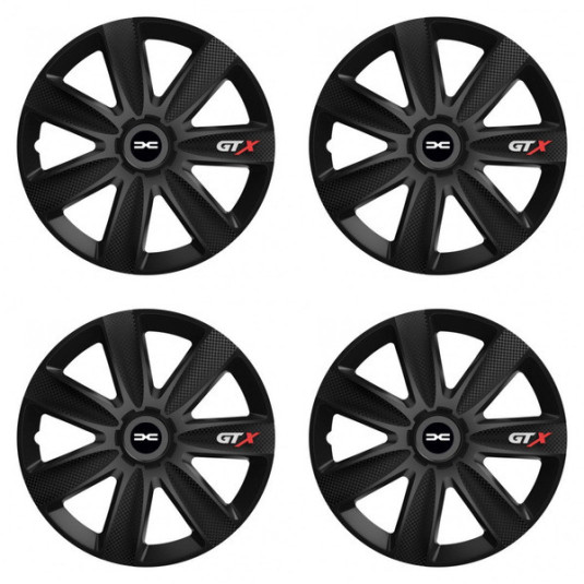 Puklice pre Dacia (nové logo) 15 GTX CARBON black