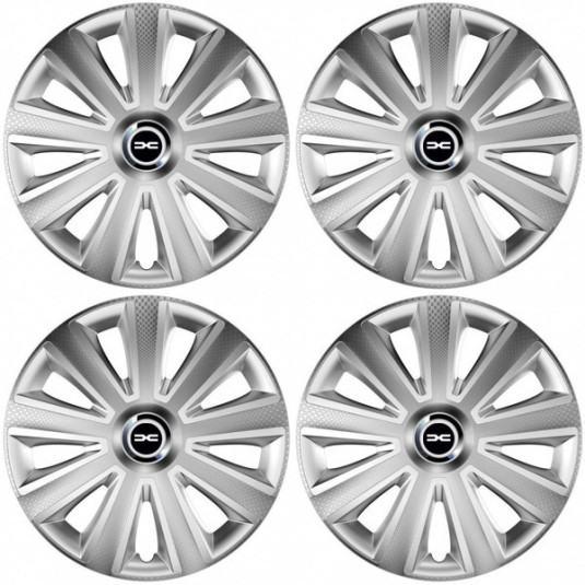 Puklice pre Dacia (nové logo) 16 Aviator carbon RC 16 silver