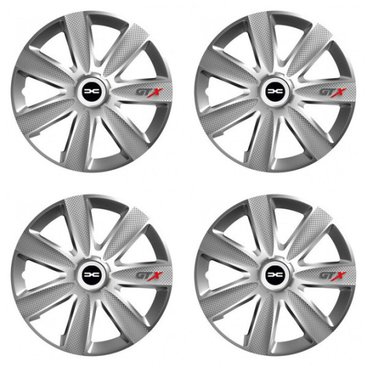 Puklice pre Dacia (nové logo) 16 GTX CARBON silver
