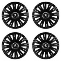 Puklice pre Peugeot (staršie logo) 14 ACTIVE RC BLACK