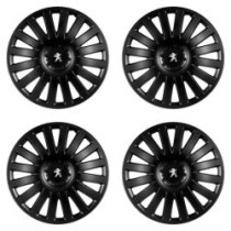 Puklice pre Peugeot (staršie logo) 15 Smart black