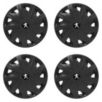 Puklice pre Peugeot (staršie logo) pre dodávky 15 Craft black