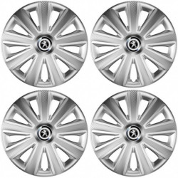 Puklice pre Peugeot (staršie logo) 16 Aviator carbon RC 16 silver