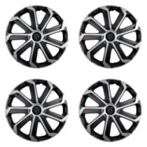 Puklice pre Peugeot (nové logo) 14 Evo black&silver