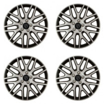 Puklice pre Peugeot (nové logo) 14 Dakar NC silver and black