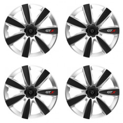 Puklice pre Peugeot (nové logo) 15 GTX CARBON silver/black