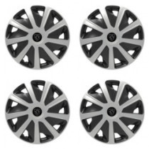 Puklice pre Peugeot (nové logo) pre dodávky 15 Craft silver and black