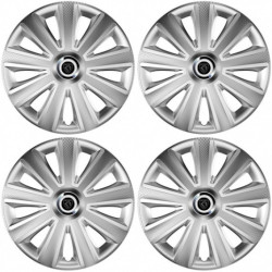 Puklice pre Peugeot (nové logo) 16 Aviator carbon RC 16 silver