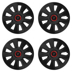 Puklice pre Peugeot (nové logo) 16 STRATOS RR black