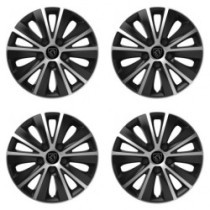 Puklice pre Peugeot (nové logo) 16 RAPIDE silver and black