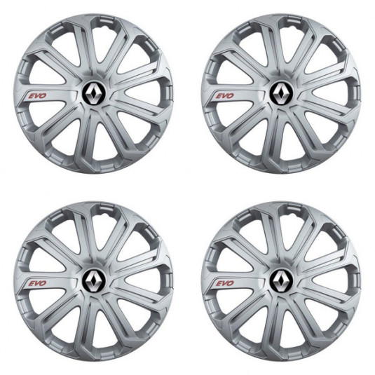 Puklice pre Renault (staršie logo) 14 Evo silver
