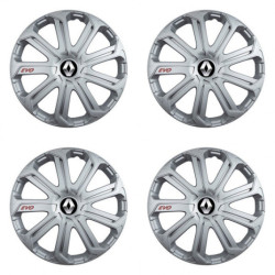 Puklice pre Renault (staršie logo) 15 Evo silver