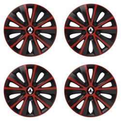Puklice pre Renault (staršie logo) 15 RAPIDE red and black