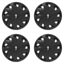 Puklice pre Renault (staršie logo) pre dodávky 15 Craft black