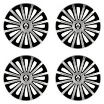 Puklice pre Renault (staršie logo) 16 TREND silver and black