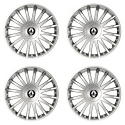 Puklice pre Renault (staršie logo) 16 CRYSTAL silver