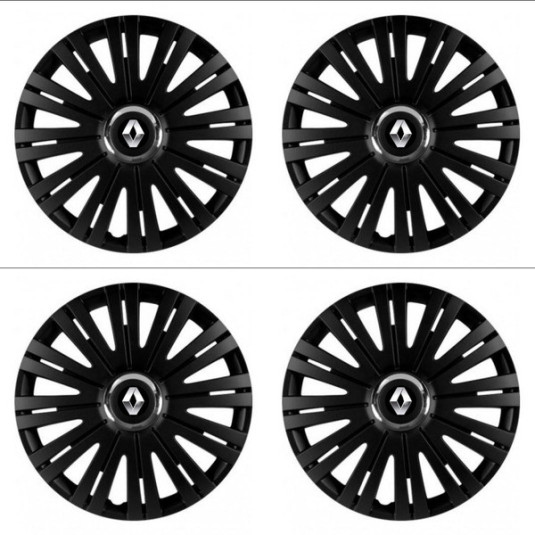 Puklice pre Renault (staršie logo) 16 ACTIVE RC BLACK