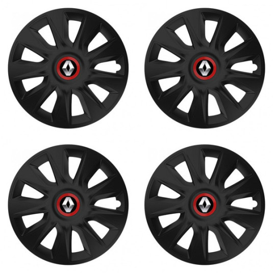 Puklice pre Renault (staršie logo) 17 STRATOS RR black