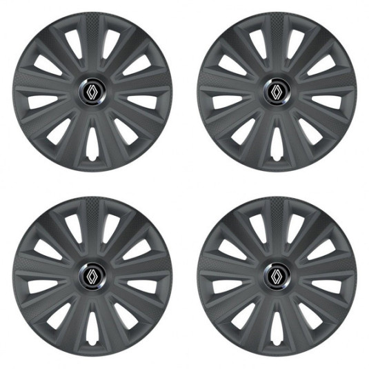 Puklice pre Renault (nové logo) 15 Aviator carbon grafite