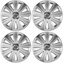 Puklice pre Renault (nové logo) 15 Aviator carbon silver