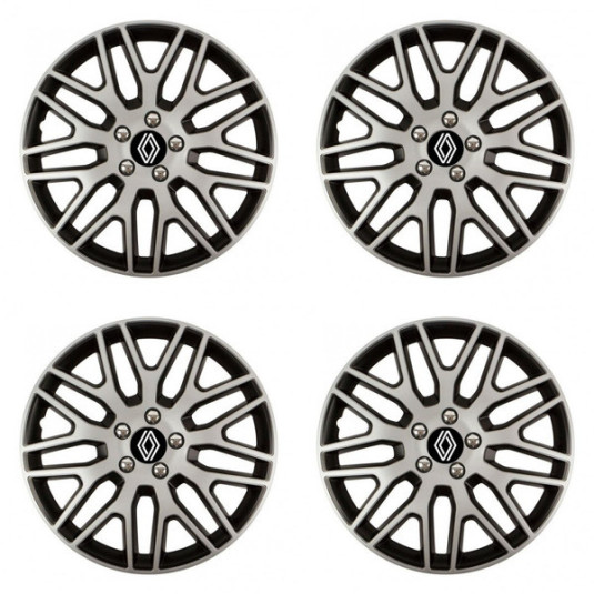 Puklice pre Renault (nové logo) 15 Dakar NC silver and black