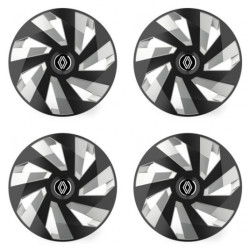 Puklice pre Renault (nové logo) 15 Vector RC black and silver