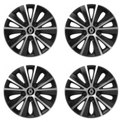 Puklice pre Renault (nové logo) 15 RAPIDE silver and black