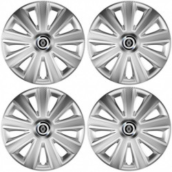 Puklice pre Renault (nové logo) 16 Aviator carbon RC 16 silver