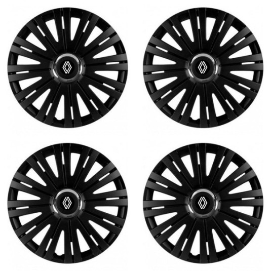 Puklice pre Renault (nové logo) 16 ACTIVE RC BLACK