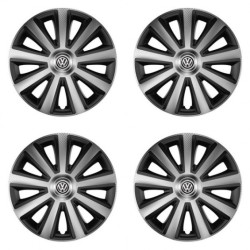 Puklice pre VW (čierne) 16 Aviator carbon silver&black