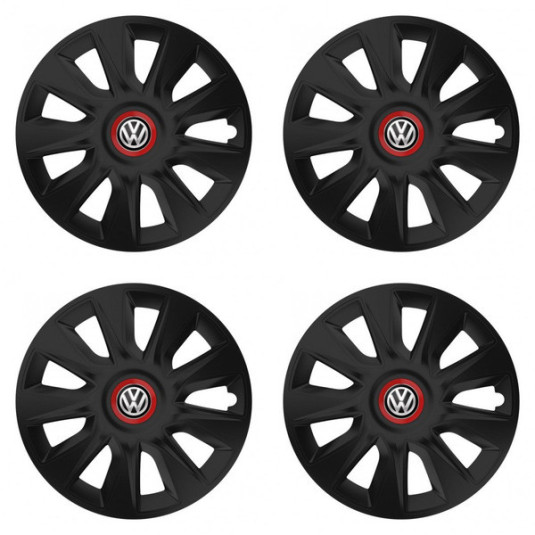 Puklice pre VW (čierne) 17 STRATOS RR black