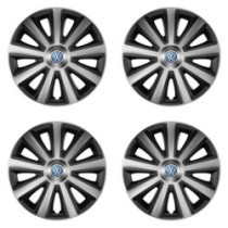 Puklice pre VW (modré) 14 Aviator carbon silver&black