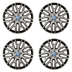 Puklice pre VW (modré) 14 Dakar NC silver and black