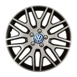 Puklice pre VW (modré) 14 Dakar NC silver and black