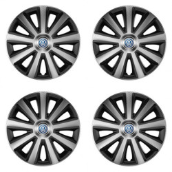 Puklice pre VW (modré) 15 Aviator carbon silver&black