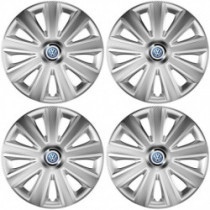 Puklice pre VW (modré) 16 Aviator carbon RC 16 silver