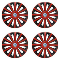 Puklice pre VW (modré) 16 TREND red and black