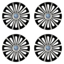 Puklice pre VW (modré) 16 TREND silver and black