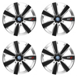 Puklice pre VW (modré) 16 GTX CARBON silver/black