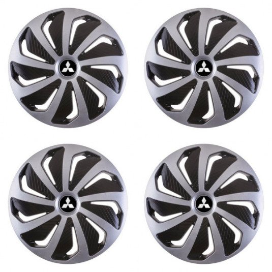 Puklice pre Mitsubishi (strieborné) 14 WIND SB