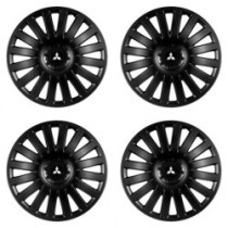 Puklice pre Mitsubishi (strieborné) 14 Smart black